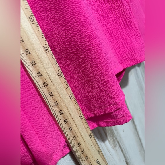 Umgee Pink Balloon Sleeve Midi Dress Size L  3/4 Sleeve - Picture 5 of 6